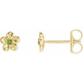 Youth Imitation December Birthstone Flower Earrings