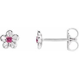 Youth Imitation December Birthstone Flower Earrings
