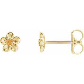 Youth Imitation December Birthstone Flower Earrings