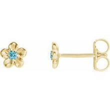 Load image into Gallery viewer, Youth Imitation December Birthstone Flower Earrings

