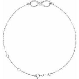 1/8 CTW Diamond Infinity 6 1/2-7 1/2