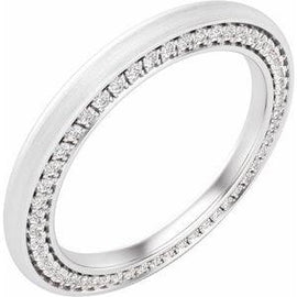 2 mm 1/2 CTW Diamond Band with Satin Finish