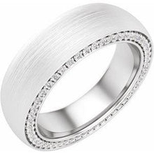 Load image into Gallery viewer, 2 mm 1/2 CTW Diamond Band with Satin Finish
