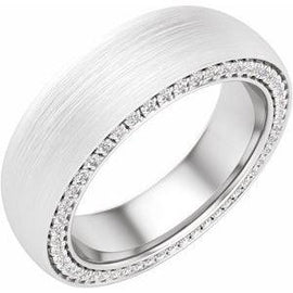 2 mm 1/2 CTW Diamond Band with Satin Finish