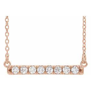 1/2 CTW Lab-Grown Diamond French-Set Bar 16-18