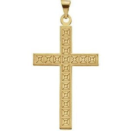 18x12 mm Geometric Cross Pendant