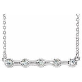1/6 CTW Diamond Bezel-Set Bar 18