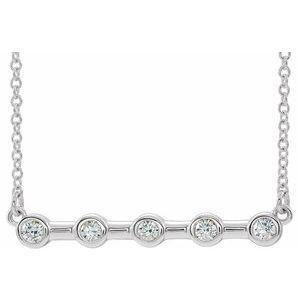 1/6 CTW Diamond Bezel-Set Bar 18