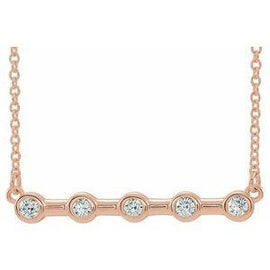 1/6 CTW Diamond Bezel-Set Bar 18