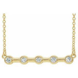 1/6 CTW Diamond Bezel-Set Bar 18
