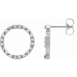 1/5 CTW Diamond Geometric Earrings