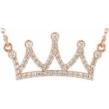 Load image into Gallery viewer, 1/5 CTW Diamond Crown 16 1/2&quot; Necklace
