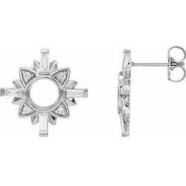 1/2 CTW Diamond Celestial-Inspired Drop Earrings