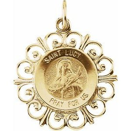18 mm Round St. Lucy Medal