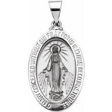 Load image into Gallery viewer, 23x16 mm Oval Hollow Miraculous Medal
