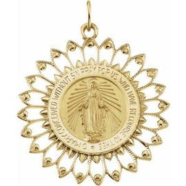 33x30 mm Round Miraculous Medal