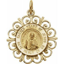 Load image into Gallery viewer, 18 mm Round Sacred Heart of Jesus Medal
