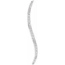 Load image into Gallery viewer, .07 CTW Diamond Freeform Vertical Bar 16-18&quot; Necklace

