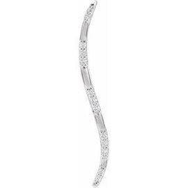 .07 CTW Diamond Freeform Vertical Bar 16-18