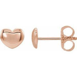 5.9x5.4 mm Youth Puffed Heart Earrings