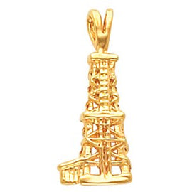 Oil Derrick Pendant with Open Back