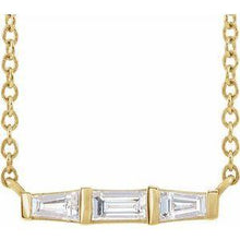 Load image into Gallery viewer, 1/8 CTW Diamond Bar 16&quot; Necklace
