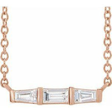 Load image into Gallery viewer, 1/8 CTW Diamond Bar 16&quot; Necklace
