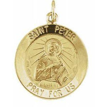 Load image into Gallery viewer, 18 mm Round St. Peter Medal
