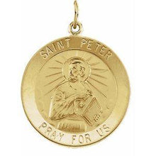 Load image into Gallery viewer, 18 mm Round St. Peter Medal
