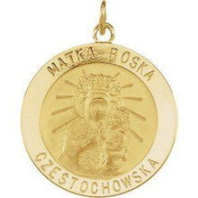 Load image into Gallery viewer, 18.25 Round Matka Boska Medal
