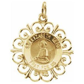 18 mm Round St. Elizabeth Seton Medal