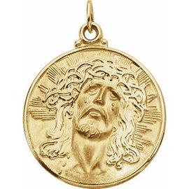 21 mm Round Face of Jesus (Ecce Homo) Medal