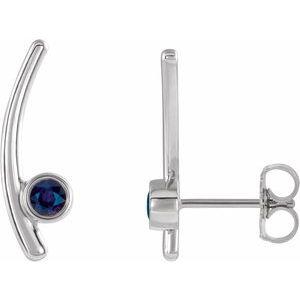 Chatham® Lab-Created Alexandrite Ear Climbers