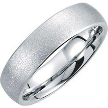 Load image into Gallery viewer, White 6 mm Rounded Edge Domed Sandblasted Band
