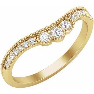 1/4 CTW Contour Diamond Band