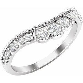 1/4 CTW Contour Diamond Band