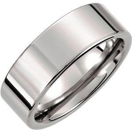 White 8 mm Flat Band