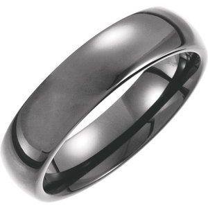 with Black PVD 6 mm Half Round Band