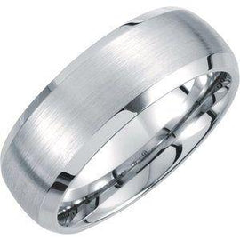 8 mm Beveled-Edge Band with Satin Finish