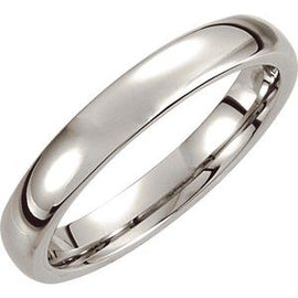 Cobalt 4 mm Slightly Domed Band