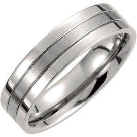 Titanium 6 mm Grooved Band