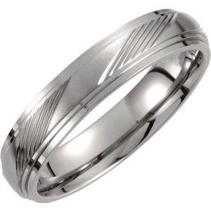 Titanium 5 mm Ridged Band