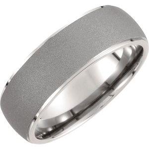 Titanium 7.5 mm Oxidized Center Rounded Band