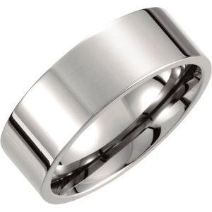 Titanium 8 mm Flat Polished Band