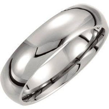 Load image into Gallery viewer, Black Titanium 6 mm Domed Polished Band
