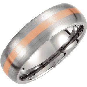 Titanium & Inlay 7 mm Satin Finish Band