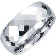 Load image into Gallery viewer, White 8.3 mm Diamond Cut Faceted Band
