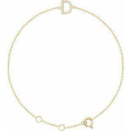 1/10 CTW Diamond Initial A 6-7