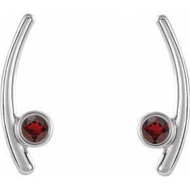 Chatham® Lab-Created Alexandrite Ear Climbers