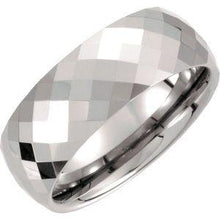 Load image into Gallery viewer, White 8.3 mm Diamond Cut Faceted Band
